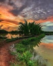 Sunset at River Tallo Makassar